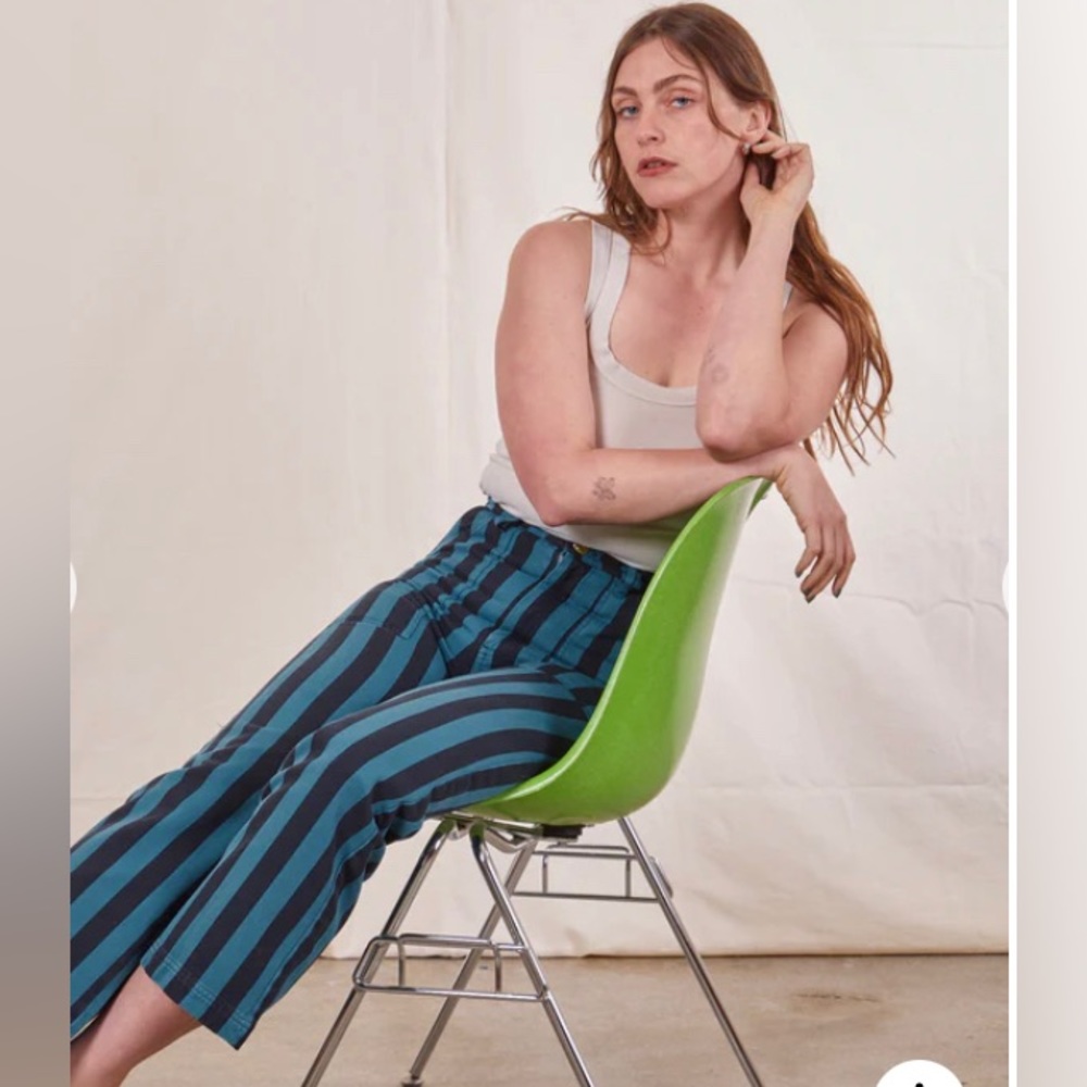 BRAND NEW Big Bud Press Black and Blue stripe work pants Small